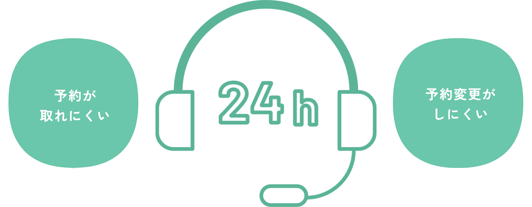 24時間予約可能（LINE/WEB）