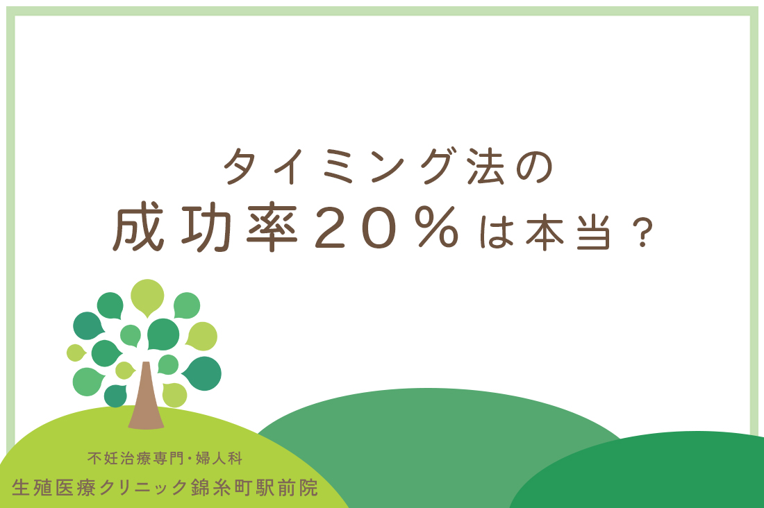 タイミング法の成功率20％は本当？生殖医療専門医が明かす累積妊娠率と成功のポイント｜不妊治療なら生殖医療クリニック錦糸町駅前院