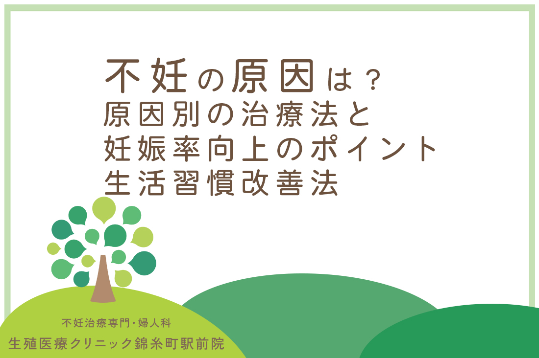 不妊の原因は？生殖医療専門医が教える原因別の治療法と妊娠率向上のポイント・生活習慣改善法｜不妊治療なら生殖医療クリニック錦糸町駅前院