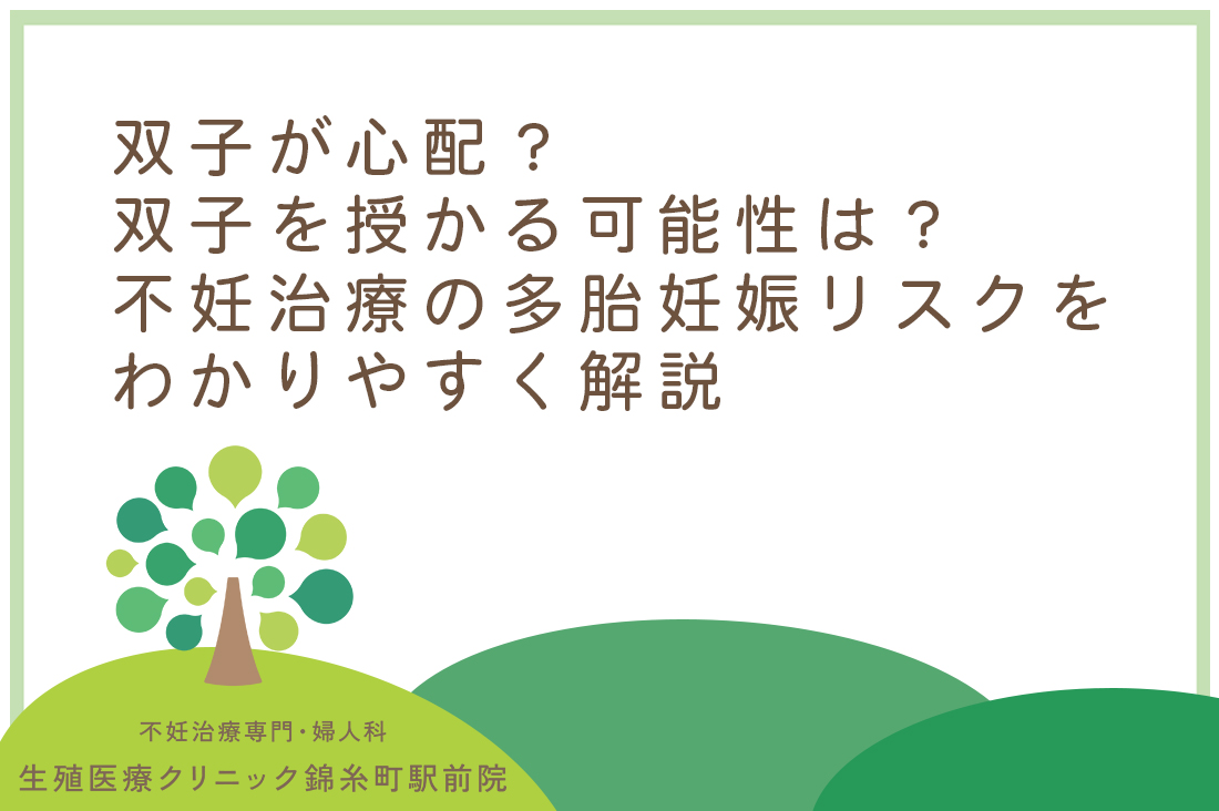 双子が心配。。双子を授かる可能性は？不妊治療の多胎妊娠リスクを専門医が分かりやすく解説｜不妊治療なら生殖医療クリニック錦糸町駅前院