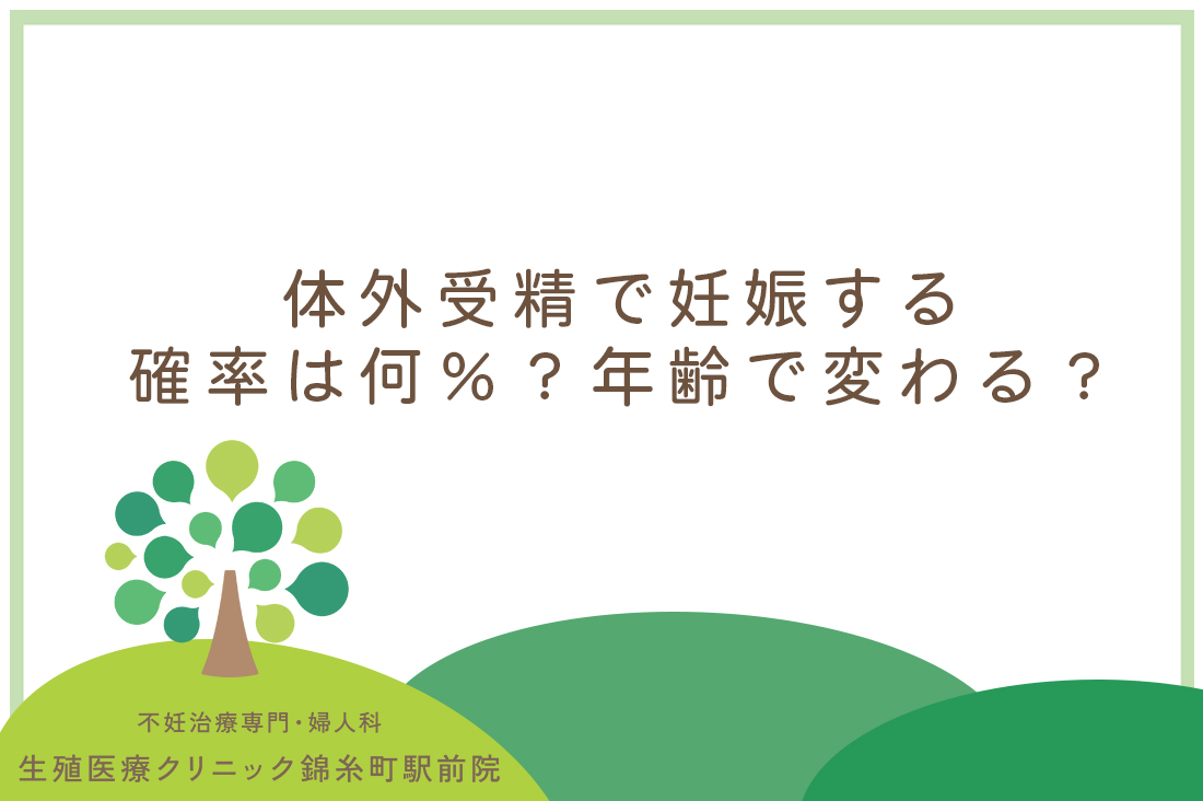 体外受精で妊娠する確率は何％？体外受精の確率は年齢で変わる？生殖医療専門医が徹底解説｜不妊治療なら生殖医療クリニック錦糸町駅前院