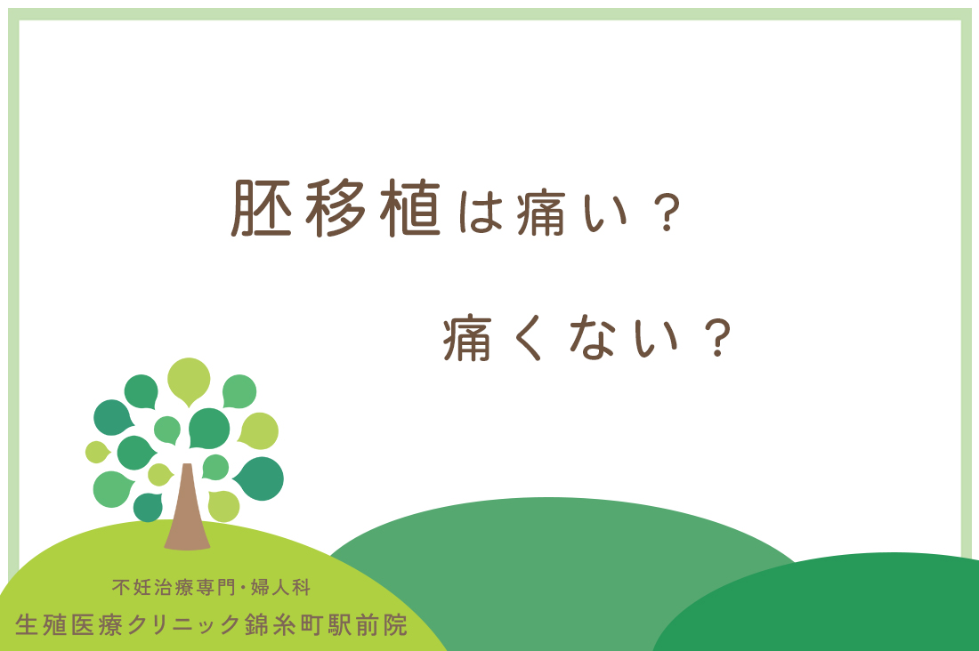 胚移植は痛い？痛くない？もう胚移植の痛みで悩まない！専門医が教える安心して臨むための豆知識。｜不妊治療なら生殖医療クリニック錦糸町駅前院