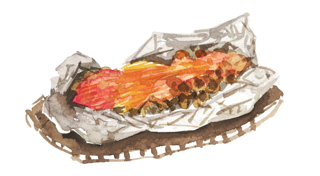 鮭とキノコのホイル蒸し