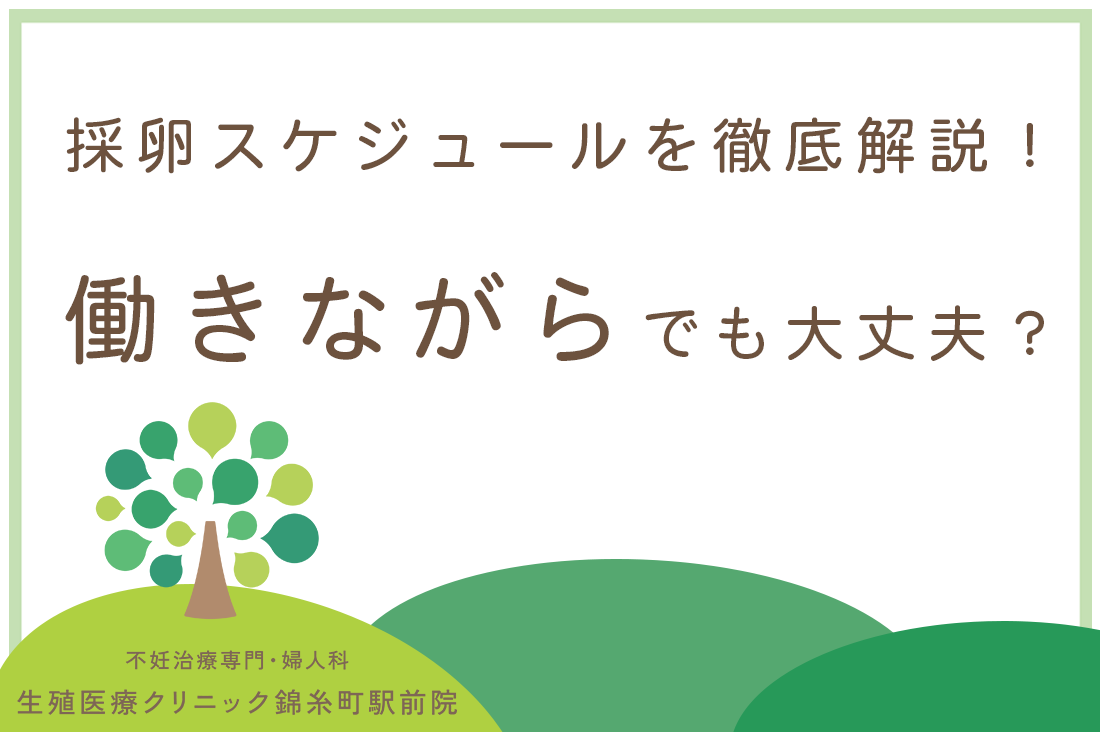 採卵スケジュールを徹底解説！働きながらでも大丈夫？卵巣刺激法別の通院頻度は？【専門医監修】｜不妊治療なら生殖医療クリニック錦糸町駅前院