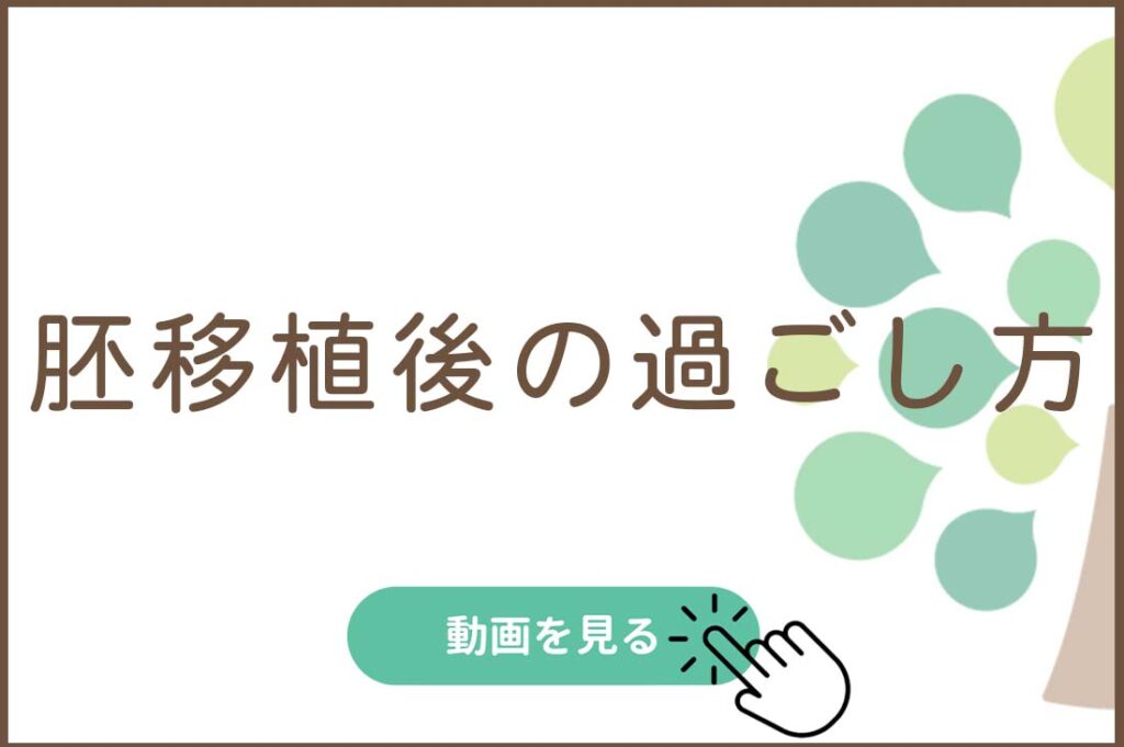 胚移植後の過ごし方
