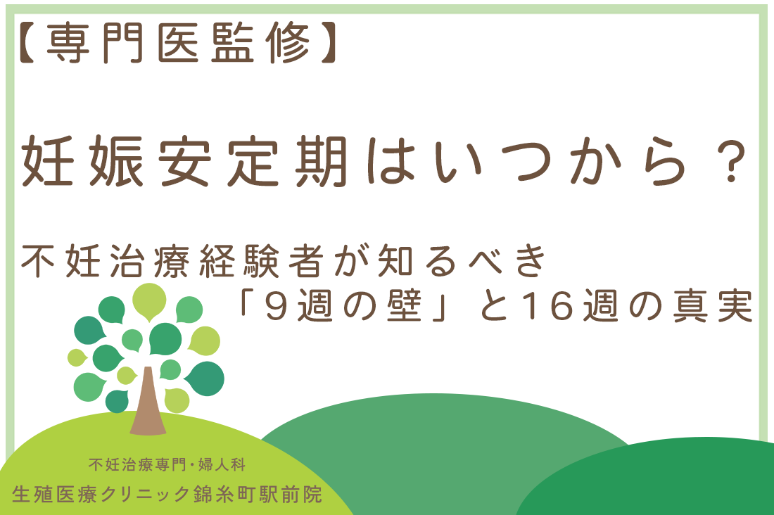 妊娠安定期はいつから？不妊治療経験者が知るべき「9週の壁」と16週の真実【専門医監修】｜不妊治療・体外受精・卵子凍結なら生殖医療クリニック錦糸町駅前院