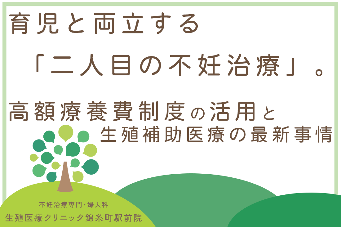 育児と両立する「二人目の不妊治療」。高額療養費制度の活用と生殖補助医療の最新事情【専門医監修】｜不妊治療・体外受精・卵子凍結なら生殖医療クリニック錦糸町駅前院