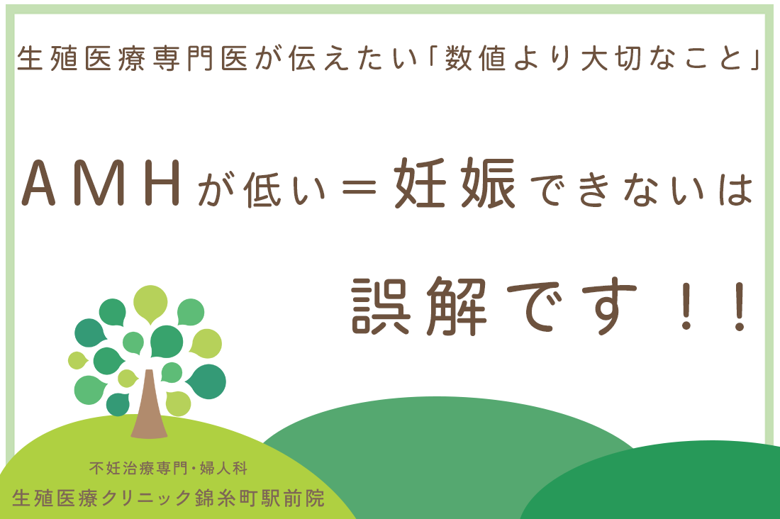 「AMH 低い＝妊娠できない」は誤解です！生殖医療専門医が伝えたい「数値より大切なこと」｜不妊治療・体外受精・卵子凍結なら生殖医療クリニック錦糸町駅前院
