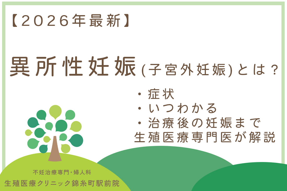 異所性妊娠（子宮外妊娠）とは？症状・いつわかる・治療後の妊娠まで生殖医療専門医が解説【2026年最新】｜不妊治療・体外受精・卵子凍結なら生殖医療クリニック錦糸町駅前院